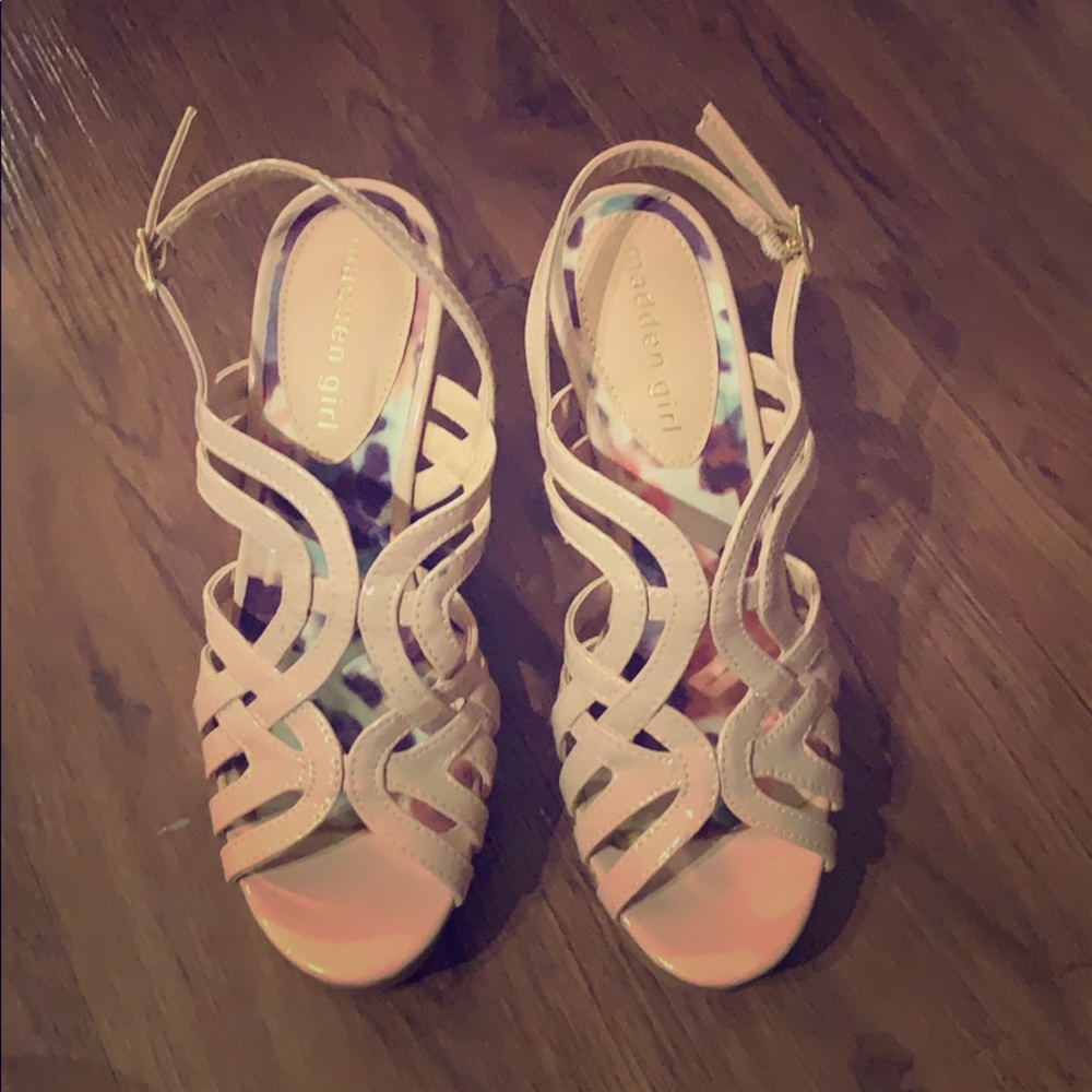 Madden Girl Nude Wedges